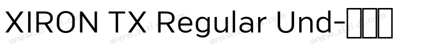 XIRON TX Regular Und字体转换